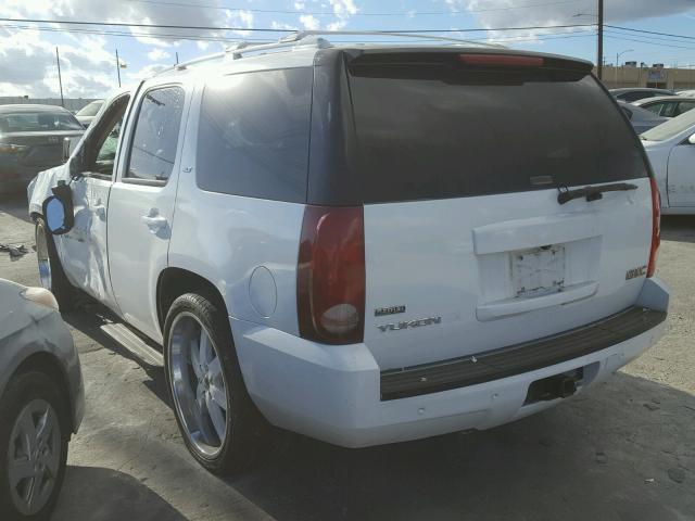 1GKEC33359R259567 - 2009 GMC YUKON SLT WHITE photo 3