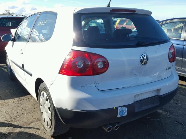 WVWBS71K67W096638 - 2007 VOLKSWAGEN RABBIT WHITE photo 3