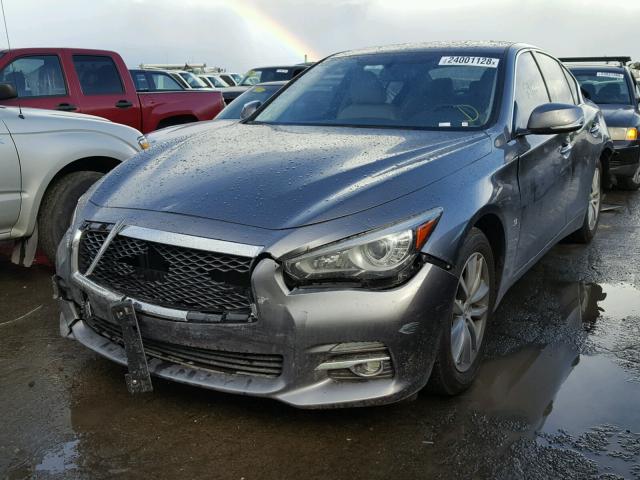 JN1BV7AR0EM691212 - 2014 INFINITI Q50 BASE Gris foto 2