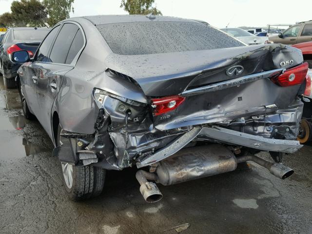 JN1BV7AR0EM691212 - 2014 INFINITI Q50 BASE Gris foto 3