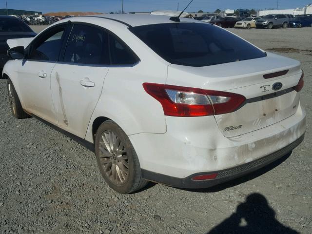 1FAHP3H21CL327604 - 2012 FORD FOCUS SEL WHITE photo 3