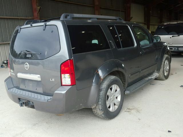 5N1AR18U56C632597 - 2006 NISSAN PATHFINDER GRAY photo 4