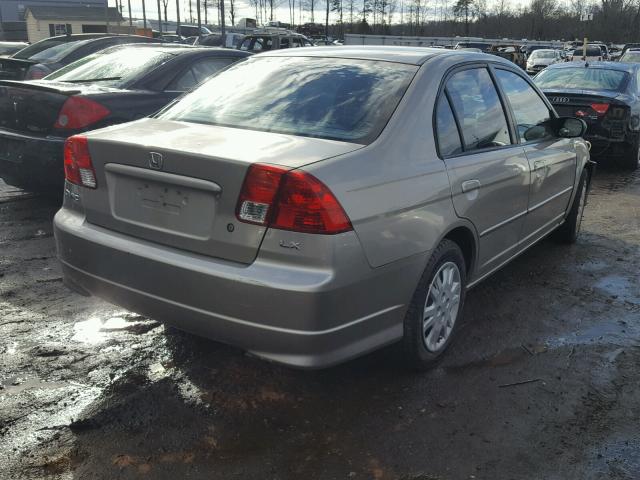 2HGES16524H536427 - 2004 HONDA CIVIC LX TAN photo 4