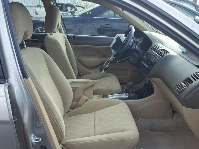 2HGES16524H536427 - 2004 HONDA CIVIC LX TAN photo 5