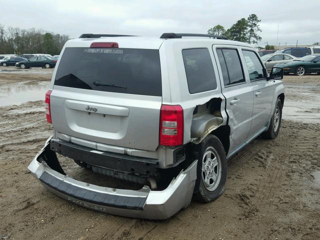 1J4NT2GB3AD531729 - 2010 JEEP PATRIOT SP SILVER photo 4