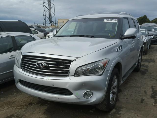 JN8AZ2NE2D9060913 - 2013 INFINITI QX56 SILVER photo 2