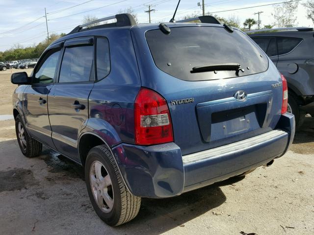 KM8JM12B55U071087 - 2005 HYUNDAI TUCSON GL BLUE photo 3