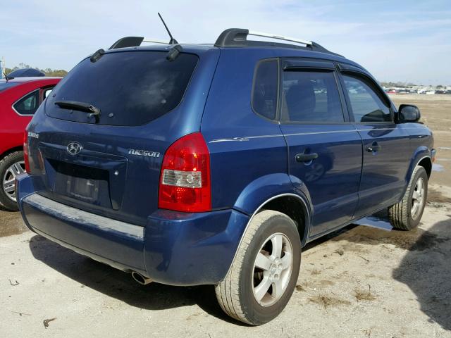 KM8JM12B55U071087 - 2005 HYUNDAI TUCSON GL BLUE photo 4