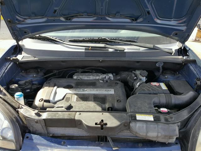 KM8JM12B55U071087 - 2005 HYUNDAI TUCSON GL BLUE photo 7