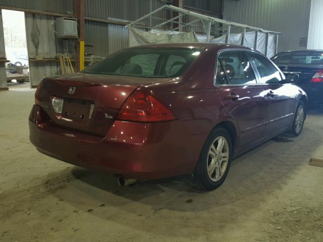 1HGCM56386A142553 - 2006 HONDA ACCORD SE RED photo 4