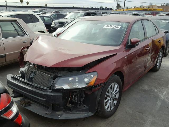 1VWAT7A34FC023296 - 2015 VOLKSWAGEN PASSAT S წითელი ფოტო 2