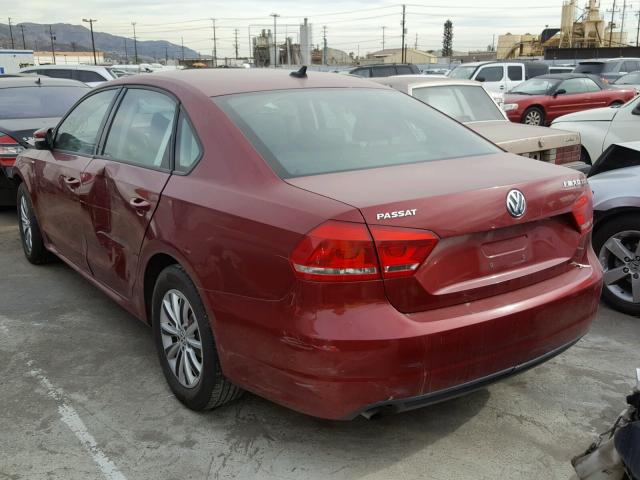 1VWAT7A34FC023296 - 2015 VOLKSWAGEN PASSAT S RED photo 3