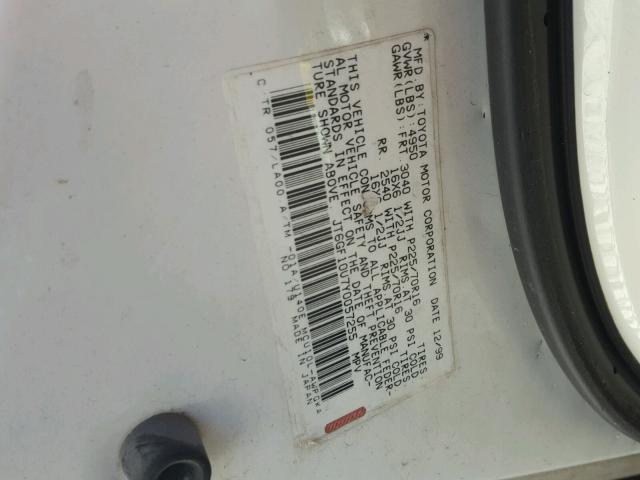 JT6GF10U7Y0057255 - 2000 LEXUS RX 300 SILVER photo 10