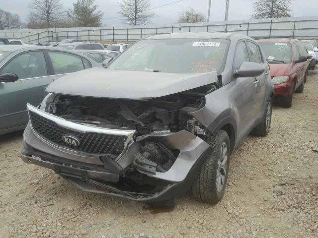 KNDPB3AC0E7602043 - 2014 KIA SPORTAGE B GRAY photo 2