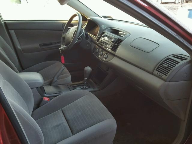 4T1BE32K15U021932 - 2005 TOYOTA CAMRY LE BURGUNDY photo 5