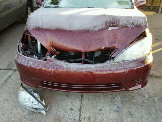 4T1BE32K15U021932 - 2005 TOYOTA CAMRY LE BURGUNDY photo 7