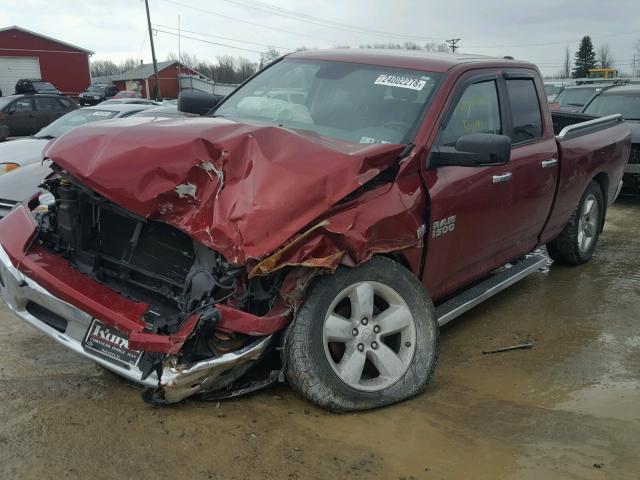 1C6RR7GT8DS608761 - 2013 RAM 1500 SLT RED photo 2
