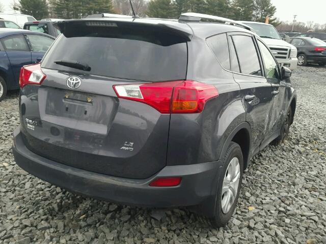 JTMBFREV3FJ041483 - 2015 TOYOTA RAV4 LE CHARCOAL photo 4