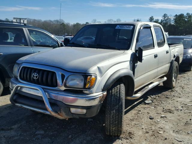 5TEGN92N52Z106265 - 2002 TOYOTA TACOMA DOU SILVER photo 2