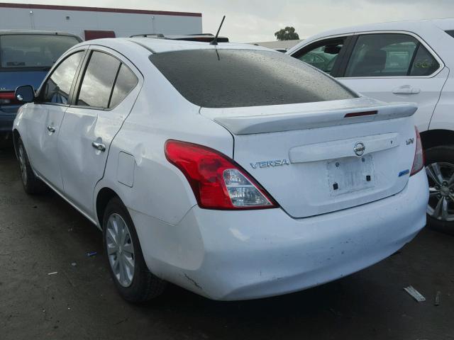 3N1CN7AP3DL881789 - 2013 NISSAN VERSA S WHITE photo 3