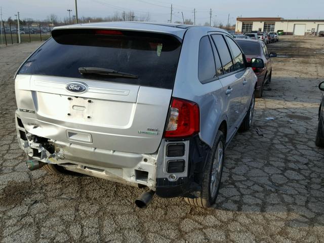 2FMDK3J90CBA48803 - 2012 FORD EDGE SEL SILVER photo 4