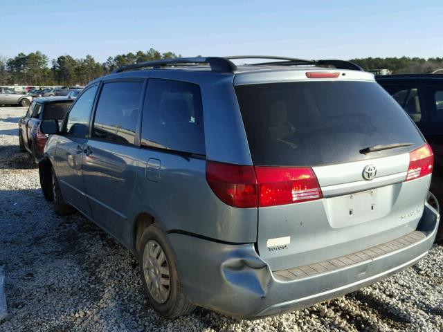 5TDZA23C74S198228 - 2004 TOYOTA SIENNA CE BLUE photo 3