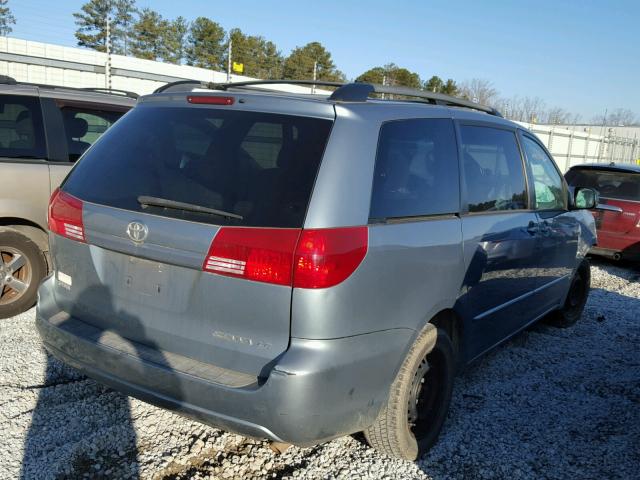 5TDZA23C74S198228 - 2004 TOYOTA SIENNA CE BLUE photo 4