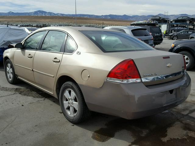 2G1WT58K869400285 - 2006 CHEVROLET IMPALA LT GOLD photo 3