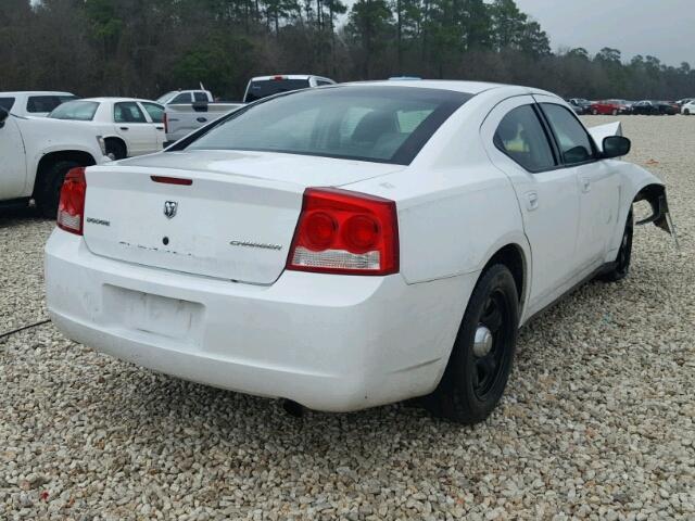 2B3CA4CV5AH303332 - 2010 DODGE CHARGER WHITE photo 4