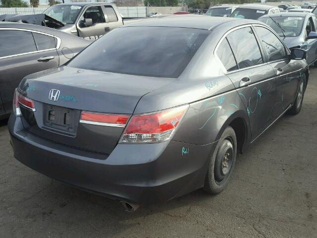 1HGCP2F32CA184606 - 2012 HONDA ACCORD LX GRAY photo 4