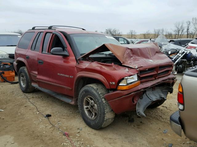 1B4HS28Z2YF294406 - 2000 DODGE DURANGO MAROON photo 1