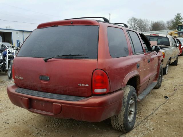 1B4HS28Z2YF294406 - 2000 DODGE DURANGO MAROON photo 4