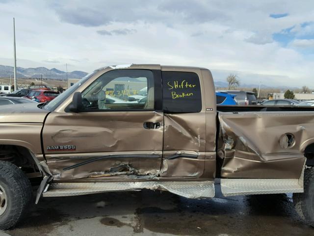 3B7KF23611G217489 - 2001 DODGE RAM 2500 GOLD photo 10