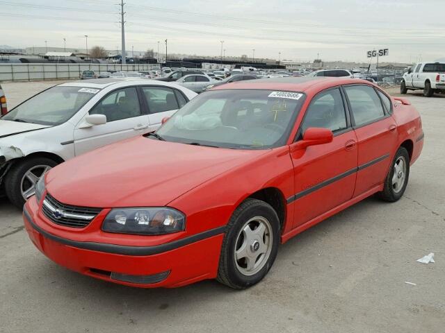 2G1WH55K619231897 - 2001 CHEVROLET IMPALA LS RED photo 2