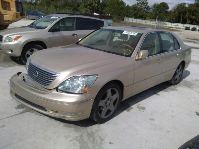 JTHBN36F155005563 - 2005 LEXUS LS 430 TAN photo 2