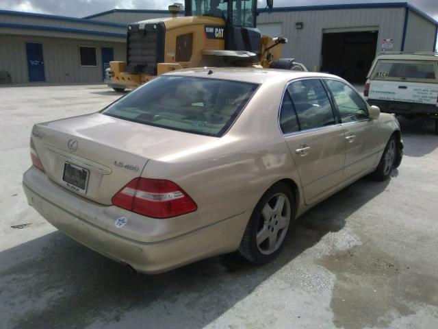 JTHBN36F155005563 - 2005 LEXUS LS 430 TAN photo 4