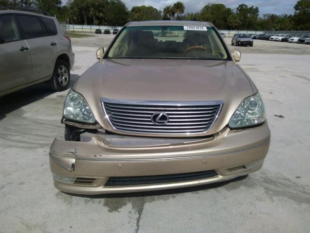 JTHBN36F155005563 - 2005 LEXUS LS 430 TAN photo 9