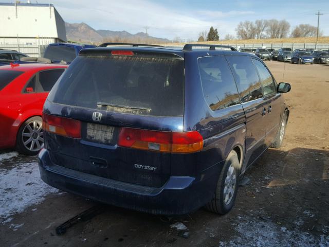 5FNRL18914B056107 - 2004 HONDA ODYSSEY EX BLUE photo 4