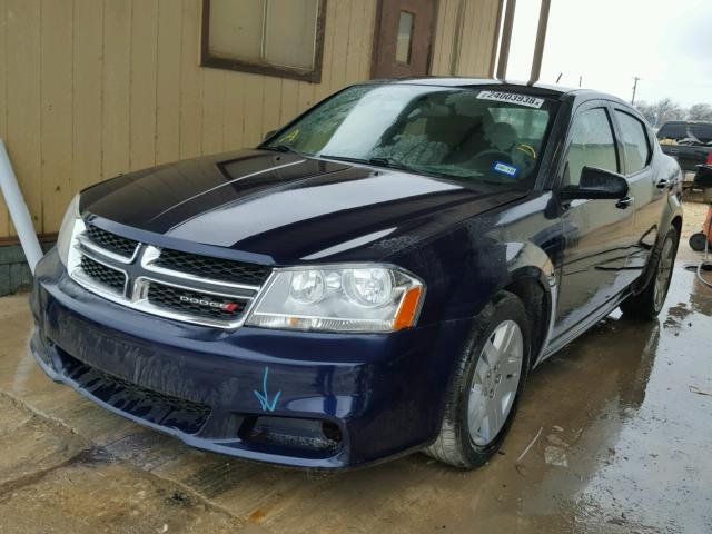 1C3CDZAB6EN138811 - 2014 DODGE AVENGER SE BLUE photo 2