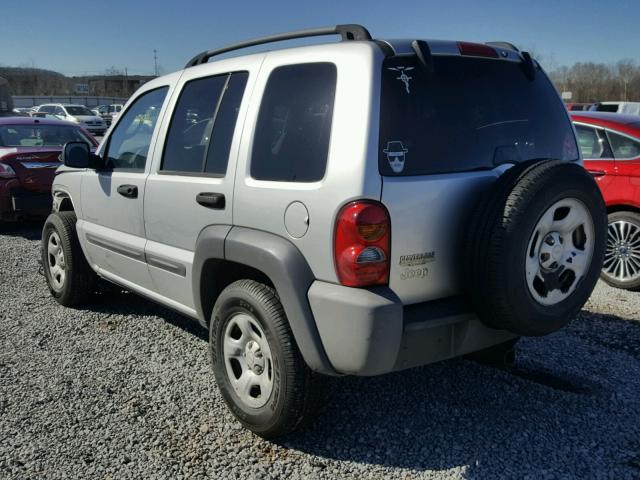 1J4GK48K14W267330 - 2004 JEEP LIBERTY SP GRAY photo 3