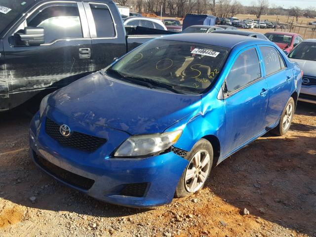 1NXBU4EE4AZ296672 - 2010 TOYOTA COROLLA BA BLUE photo 2