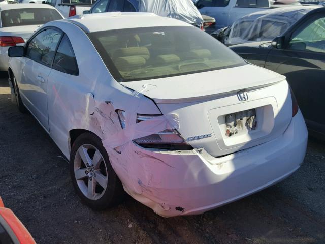 2HGFG12827H549706 - 2007 HONDA CIVIC EX WHITE photo 3