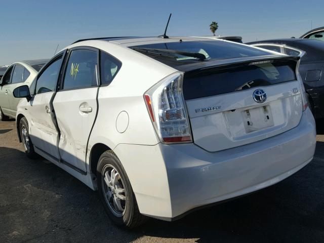 JTDKN3DU2A5157686 - 2010 TOYOTA PRIUS WHITE photo 3