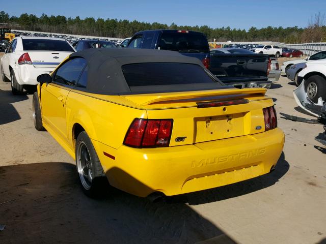 1FAFP45X2XF175902 - 1999 FORD MUSTANG GT YELLOW photo 3