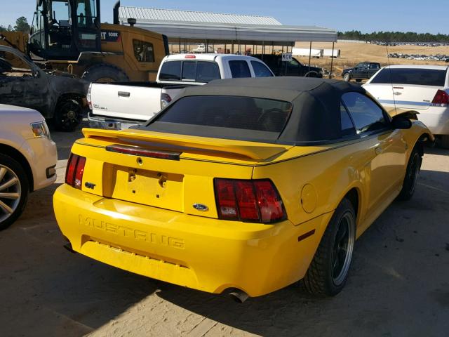 1FAFP45X2XF175902 - 1999 FORD MUSTANG GT YELLOW photo 4