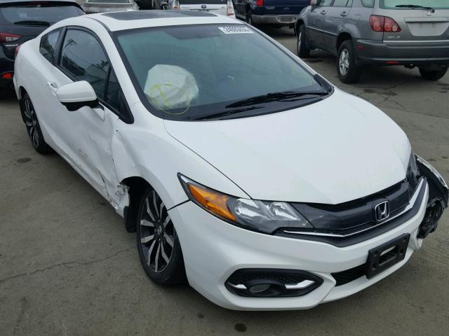 2HGFG3B09EH520125 - 2014 HONDA CIVIC EXL WHITE photo 1