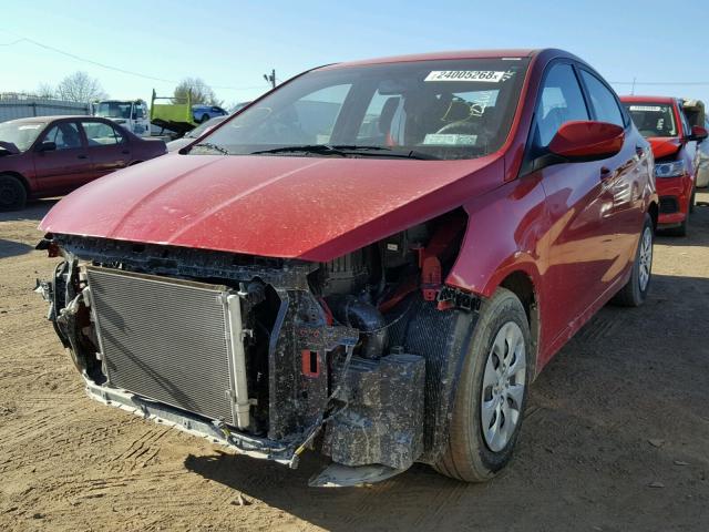 KMHCT4AE2GU122606 - 2016 HYUNDAI ACCENT SE BURGUNDY photo 2