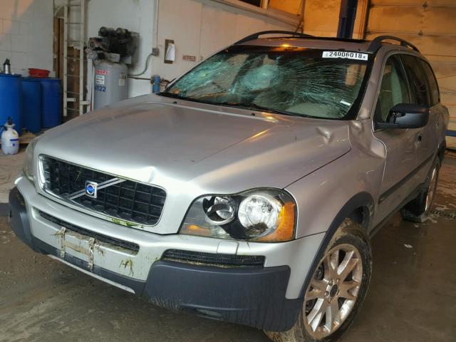 YV1CZ91H641091331 - 2004 VOLVO XC90 T6 SILVER photo 2