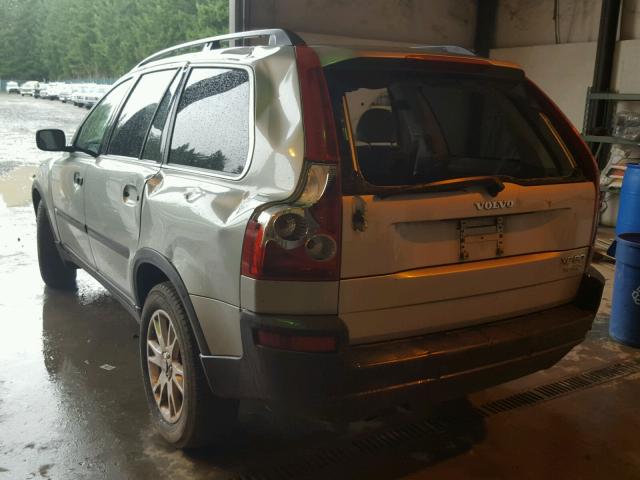 YV1CZ91H641091331 - 2004 VOLVO XC90 T6 SILVER photo 3