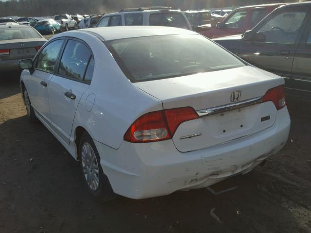 19XFA1F38BE028587 - 2011 HONDA CIVIC VP WHITE photo 3